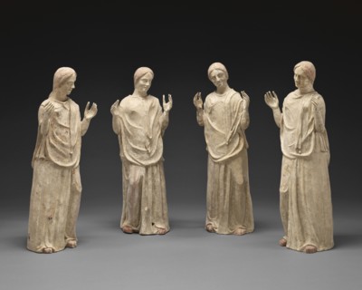 Group of Statues of Mourning Women, 4, Canosa, South Italy; about 325 B.C; Terracotta