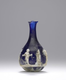 Perfume Flask with Egyptian Motifs; Roman Empire; 25 B.C. - A.D. 25; Glass; 7.6 × 4.2 cm, 3 × 1 5,8 in
