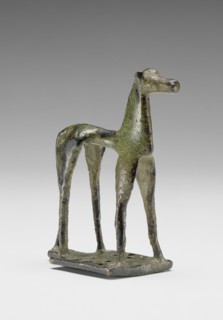 Statuette of a Horse; Greece; 750 - 700 B.C; Bronze; 7.9 × 3.5 × 5.5 cm, 3 1,8 × 1 3,8 × 2 3,16 in