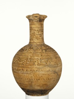 Attic Geometric Trefoil Oinochoe; Athens, Greece; about 750 - 725 B.C; Terracotta; 39.4 × 25.1 cm, 15 1,2 × 9 7,8 in