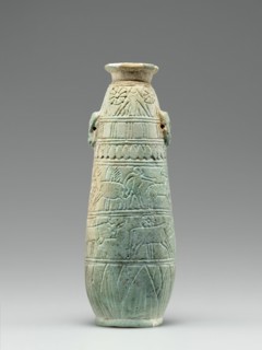 Herding Scenes; East Greece; about 580 B.C; Faience; 11.9 × 4.2 cm, 4 11,16 × 1 5,8 in
