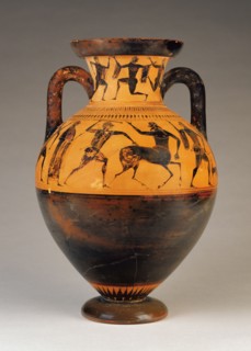 Black-Figure Neck Amphora; Attributed to Affecter, Greek, Attic, about 540 - 520 B.C., Affecter, Greek, Attic, about 540