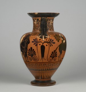 Storage Jar with Cavalrymen; Attributed to Bareiss Painter, Medea Group, Greek, Attic, active late 6th century B.C., Athens