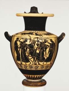 Attic Black-Figure Hydria; Attributed to Leagros Group, Greek, Attic, active 525 - 500 B.C., Athens, Greece; about 510 B.C