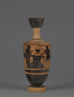 Attic Black-Figure Lekythos; Gela Painter, Greek, Attic, active about 510 - 490 B.C., Athens, Greece; about 500 B.C