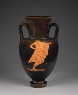 Storage Jar with a Youthful Dancer; Attributed to Berlin Painter, Greek, Attic, active about 500 - about 460 B.C., Athens