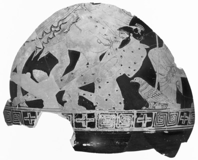 Attic Red-Figure Pelike Fragment; Geras Painter, Greek, Attic, active 480 - 470 B.C., Athens, Greece; about 480 - 470 B.C