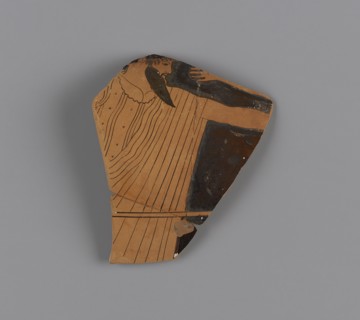 Attic Red-Figure Column Krater Fragment; Athens, Greece; about 460 B.C; Terracotta; 11 cm, 4 5,16 in