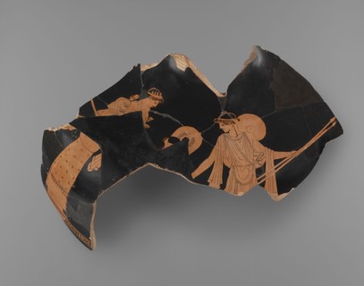 Attic Red-Figure Kalpis Fragment; Attributed to Berlin Painter, Greek, Attic, active about 500 - about 460 B.C., Athens