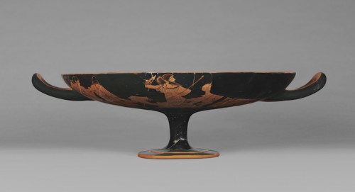 Wine Cup with the Suicide of Ajax; Attributed to Brygos Painter, Greek, Attic, active about 490 - 470 B.C., Athens, Greece