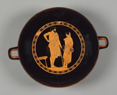 Wine Cup with a Boy Holding a Lyre; Douris, Greek, Attic, active 500 - 460 B.C., and Python, Greek, Attic, active about 500