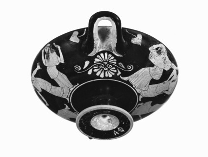 Attic Red-Figure Cup Type B; Sabouroff Painter; Athens, Greece; about 460 B.C; Terracotta; 9 × 29.5 × 22.5 cm