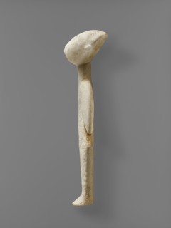 Female Figure, Stargazer, Anatolia, present-day Turkey, 4500–3500 B.C; Marble; 14.3 × 5.4 × 3.6 cm, 5 5,8 × 2 1,8 × 1 7,16 in