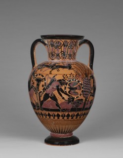 Storage Jar with Diomedes and Odysseus; Attributed to the Inscription Painter, Greek, active 570 - 530 B.C., Rhegion, South