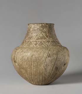 Collared Jar with Spiral Designs; Cyclades, Greece; 3000 - 2800 B.C; Terracotta; 14.9 × 14.6 cm, 5 7,8 × 5 3,4 in