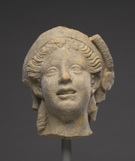 Head of a Male Banqueter; Tarentum, Taras, South Italy; 400 - 300 B.C; Terracotta; 17.5 × 14.5 × 12.6 cm