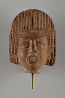 Lamp Fragment, Handle Ornament, Greece, Corinth, 1st century; Terracotta; 5.4 × 4 cm, 2 1,8 × 1 9,16 in
