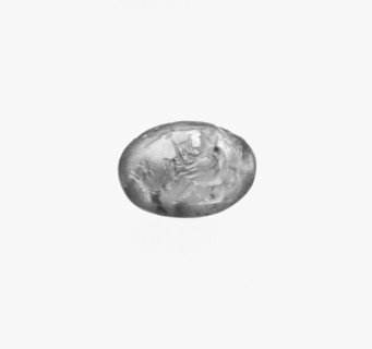 Engraved Gem; Roman Empire; 1st century; Green chalcedony; 1 × 0.7 × 0.3 cm, 3,8 × 5,16 × 1,8 in