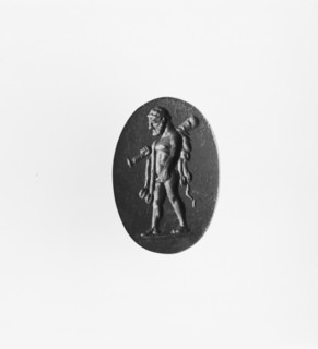 Engraved Gem; Roman Empire; 2nd century; Red jasper; 1.2 × 0.9 × 0.3 cm, 1,2 × 3,8 × 1,8 in