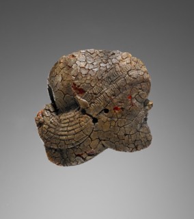 Pendant: Satyr Head in Profile; Italy; 525 - 480 B.C; Amber; 65 × 68 × 35 mm, 2 9,16 × 2 11,16 × 1 3,8 in