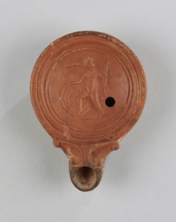 Lamp, Anatolia; 1st - 4th century; Terracotta; 2.5 x 7.5 x 10.2 cm, 1 x 2 15,16 x 4 in