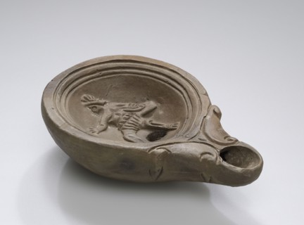 Lamp, Anatolia; 1st - 4th century; Terracotta; 2.5 x 6.1 x 9.2 cm, 1 x 2 3,8 x 3 5,8 in