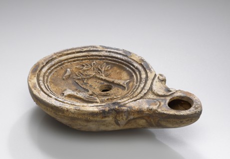 Lamp,; Neuss, Germany; 4th century B.C. - 4th century A.D; Terracotta; 2.4 x 6.8 x 10 cm, 15,16 x 2 11,16 x 3 15,16 in