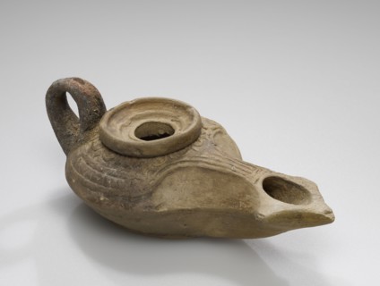 Lamp, Central Anatolia, Anatolia; 2nd century B.C; Terracotta; 3.6 × 5.6 × 11 cm, 1 7,16 × 2 3,16 × 4 5,16 in