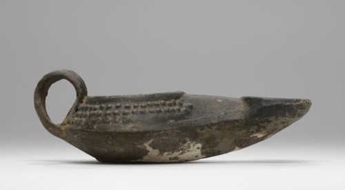 Lamp, Central Anatolia, Anatolia; 2nd - 1st century B.C; Terracotta; 3.5 × 6.5 × 13.3 cm, 1 3,8 × 2 9,16 × 5 1,4 in