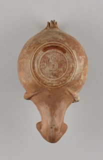 Lamp, South Anatolia, Anatolia; 1st century B.C. - 4th century A.D; Terracotta; 4.8 x 10.5 x 19 cm, 1 7,8 x 4 1,8 x 7 1,2 in