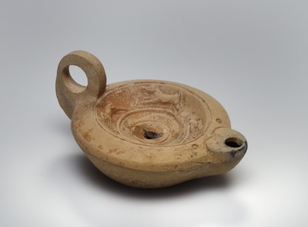 Lamp, Central Anatolia, Anatolia; 1st century B.C. - 4th century A.D; Terracotta; 3.3 x 8.6 x 11 cm, 1 5,16 x 3 3,8 x 4 5,16 in