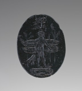 Engraved Gem, Roman Empire; 2nd - 4th century; Bloodstone; 2.1 x 1.6 cm, 13,16 x 5,8 in