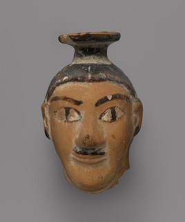 Attic Red-Figure Plastic Vase Fragment; Athens, Greece; 5th century B.C; Terracotta; 6.2 cm, 2 7,16 in