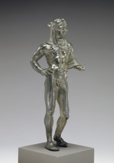 Votive Statuette of Hercle; Etruria; 320 - 280 B.C; Bronze; 24.3 × 7 × 8.7 cm, 9 9,16 × 2 3,4 × 3 7,16 in