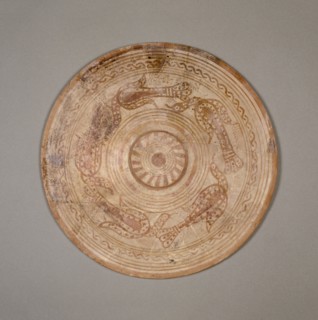 One of a Pair of Etruscan Plates: Birds; Attributed to the Circle of the Crane Painter, Etruscan, about 600 - 575 B.C., Caere