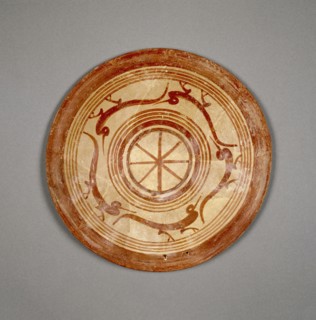 Plate with Birds; Attributed to the Heron Class, Etruscan, active 680 - 660 B.C., Caere, Etruria; 680 - 670 B.C; Terracotta
