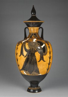 Prize Vessel from the Athenian Games; Attributed to the Painter of the Wedding Procession, Greek, Attic, active about 362 B.C