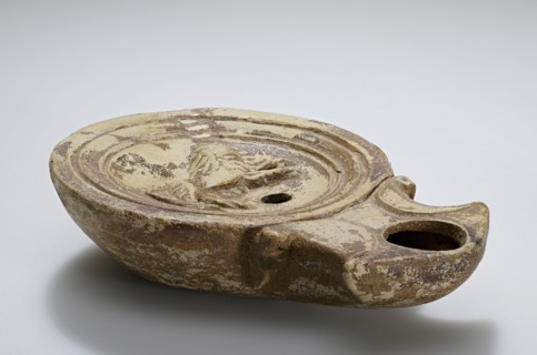 Lamp; North Africa, Tunisia; second half of 1st century; Terracotta; 2.3 × 7.5 × 10.5 cm, 7,8 × 2 15,16 × 4 1,8 in