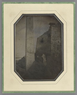 Obelisk and Propylaeum of Luxor; Alphonse-Eugene-Jules Itier, French, 1802 - 1877, 1845 , 1846; Daguerreotype