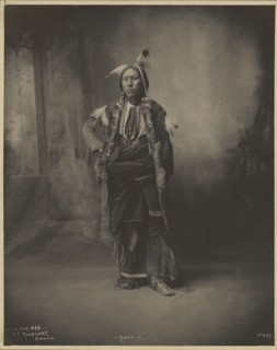 Kiowa Male; Adolph F. Muhr, American, died 1913, Frank A. Rinehart, American, 1861 - 1928, 1898; Platinum print; 23.3 x 18.4