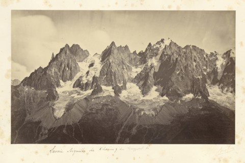 Aiguille de Charmoz; Bisson Frères, French, active 1840 - 1864, Savoy, Alps, France; about 1860; Albumen silver print