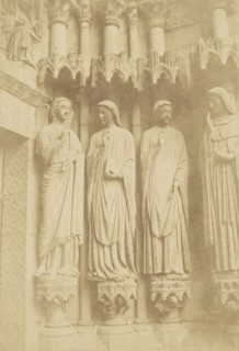 Ébrasement de droite: l'Announciation et la Visitation; Henri Le Secq, French, 1818 - 1882, Amiens, France; 1852; Salted paper
