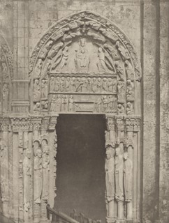 Chartres Cathedral, Royal Portal, The Incarnation Portal, South Lateral Doorway; Charles Nègre, French, 1820 - 1880, 1857