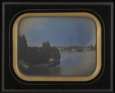 Cityscape of Geneva; Jean-Gabriel Eynard, Swiss, 1775 - 1863, about 1847; Daguerreotype, hand-colored