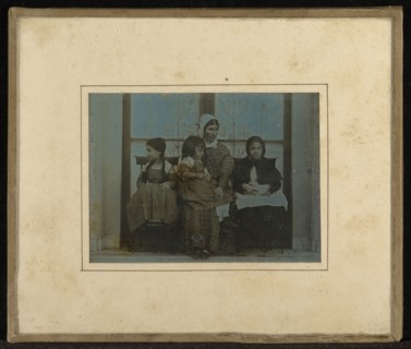 Group portrait of two female children and two female servants of Jean-Gabriel Eynard; Jean-Gabriel Eynard, Swiss, 1775 - 1863