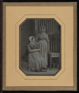 Portrait of Two Servants: Lisette Gilliard and Susette; Jean-Gabriel Eynard, Swiss, 1775 - 1863, 1847 - 1850; Daguerreotype
