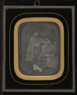 Portrait of two daughters of Sophie Eynard-Lullin; Jean-Gabriel Eynard, Swiss, 1775 - 1863, October 4, 1850; Daguerreotype