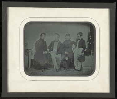 Group portrait of four members of the Circle of Eynard-Lullin; Jean-Gabriel Eynard, Swiss, 1775 - 1863, August 1845