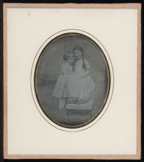 Portrait of two of the daughters of Sophie Eynard-Eynard; Jean-Gabriel Eynard, Swiss, 1775 - 1863, about 1846; Daguerreotype
