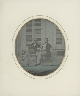 Portrait of Jean-Gabriel Eynard and an  man; Jean-Gabriel Eynard, Swiss, 1775 - 1863, about 1845; Daguerreotype